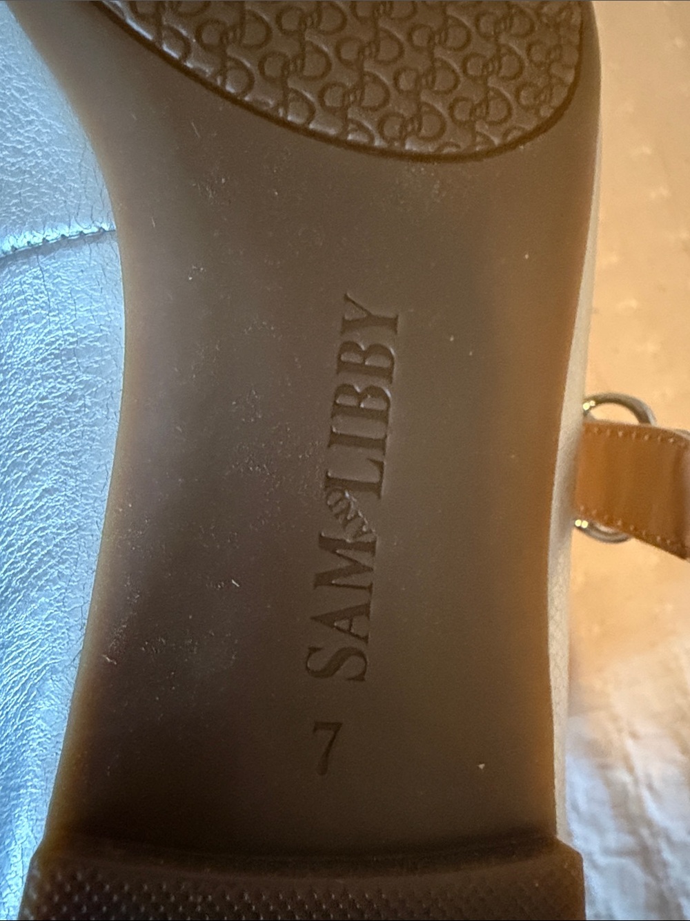 Sam & Libby Metallic Silver Mary Jane Flats Sz 7 Women's LOVE ❤️ - Picture 6 of 6